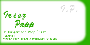 irisz papp business card